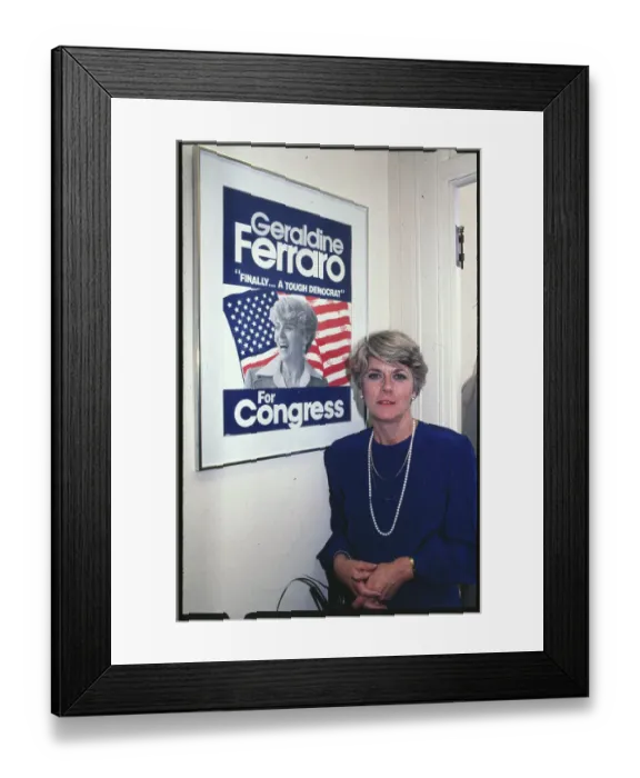 Framed Print : Congresswoman Geraldine Ferraro Framed Print : Congresswoman Geraldine Ferraro