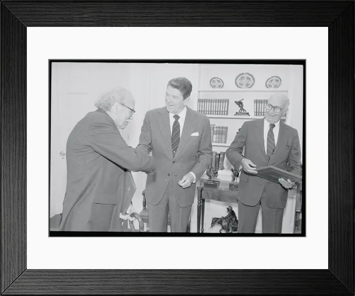 Framed Print : Ronald Reagan Presenting Award Framed Print : Ronald Reagan Presenting Award