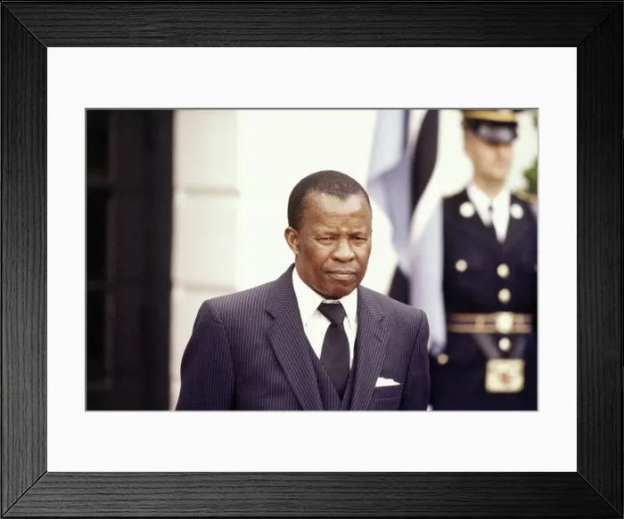 Framed Print : Botswana President Quett Masire While Visiting Ronald Reagan Framed Print : Botswana President Quett Masire While Visiting Ronald Reagan