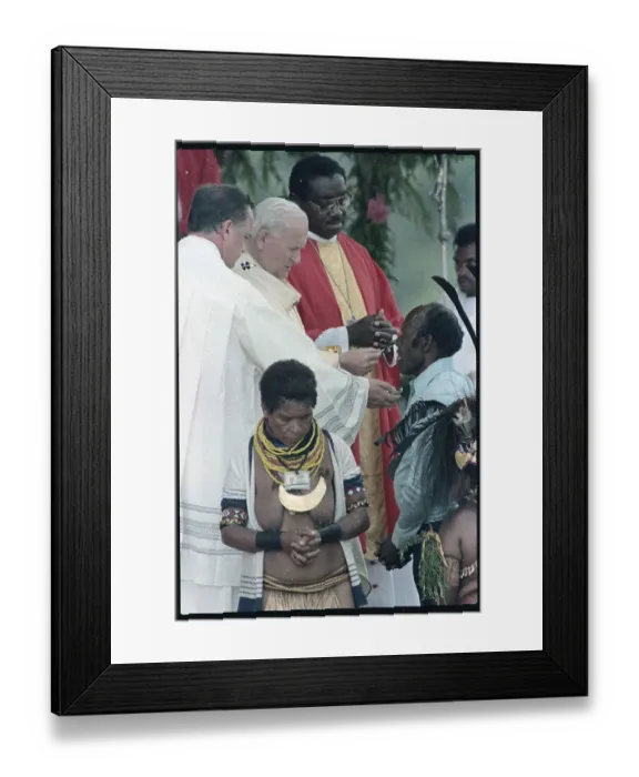 Framed Print : Pope John Paul II Giving Blessings Framed Print : Pope John Paul II Giving Blessings