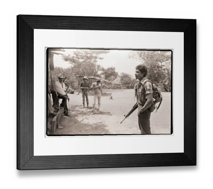 Framed Print : San Salvadorean Guerrilla Talks with Civilians Framed Print : San Salvadorean Guerrilla Talks with Civilians