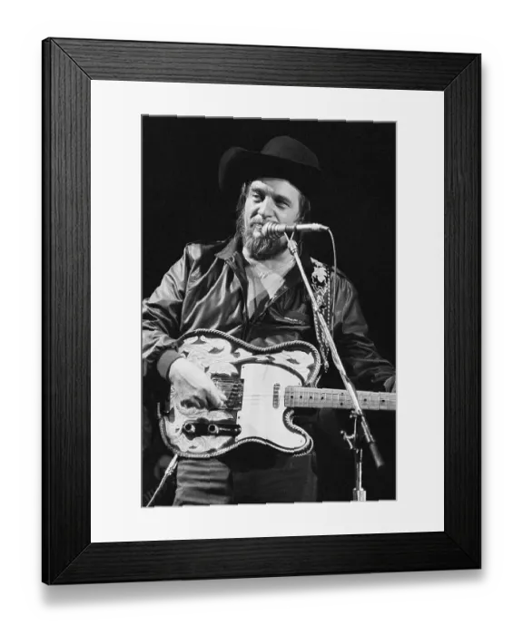 Framed Print : Waylon Jennings Playing The Guitar Framed Print : Waylon Jennings Playing The Guitar