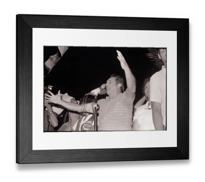 Framed Print : Jose Napoleon Duarte Speaks in Campaign Framed Print : Jose Napoleon Duarte Speaks in Campaign