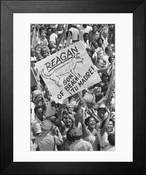 Framed Print : Cubans Marching In Labor Day Parade Framed Print : Cubans Marching In Labor Day Parade