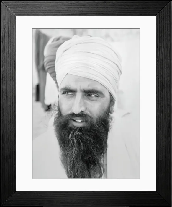 Framed Print : Head Shot of Jarnail Singh Bhindranwale