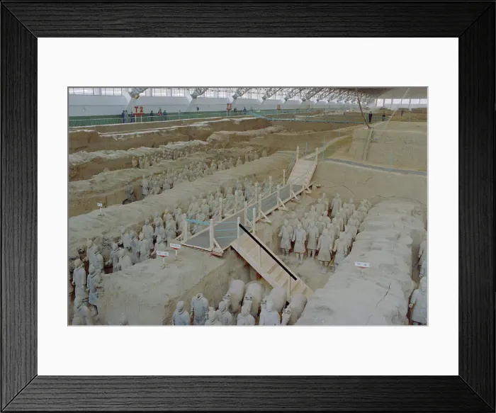 Framed Print : Overhead View of Terra Cotta Soldiers Framed Print : Overhead View of Terra Cotta Soldiers