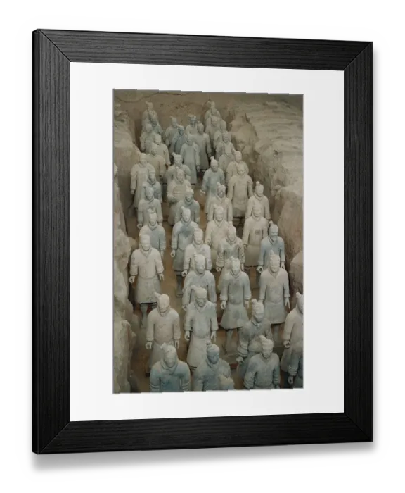 Framed Print : Overhead View of Terra Cotta Soldiers Framed Print : Overhead View of Terra Cotta Soldiers