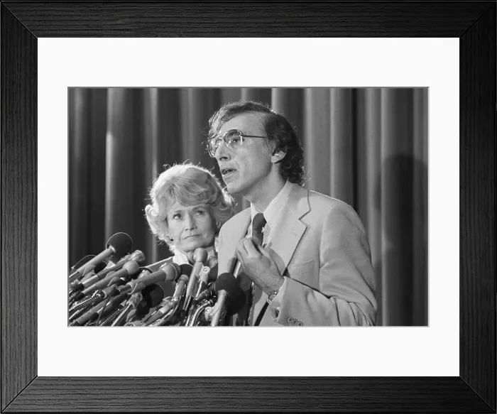 Framed Print : Robert Gallo and Heckler at Press Conference Framed Print : Robert Gallo and Heckler at Press Conference