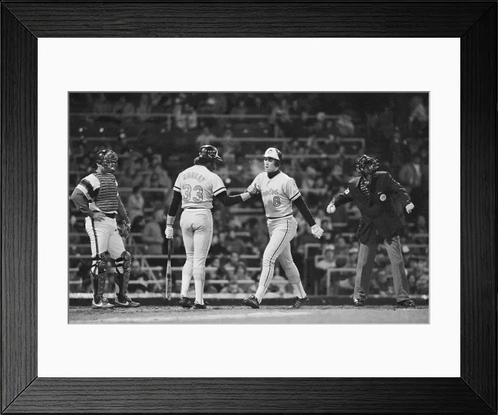 Framed Print : Eddie Murray Greeting Cal Ripken, Jr Framed Print : Eddie Murray Greeting Cal Ripken, Jr