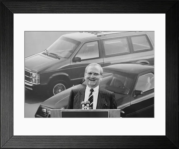 Framed Print : Chrysler Chairmen Lee Iacocca Speaking Framed Print : Chrysler Chairmen Lee Iacocca Speaking