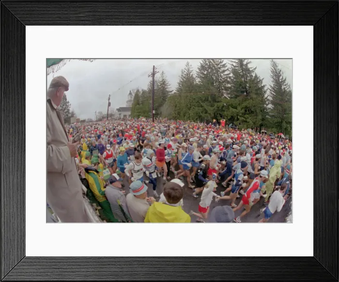 Framed Print : Start of Boston Marathon Framed Print : Start of Boston Marathon