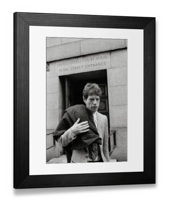 Framed Print : Mick Jagger Leaving Court House
