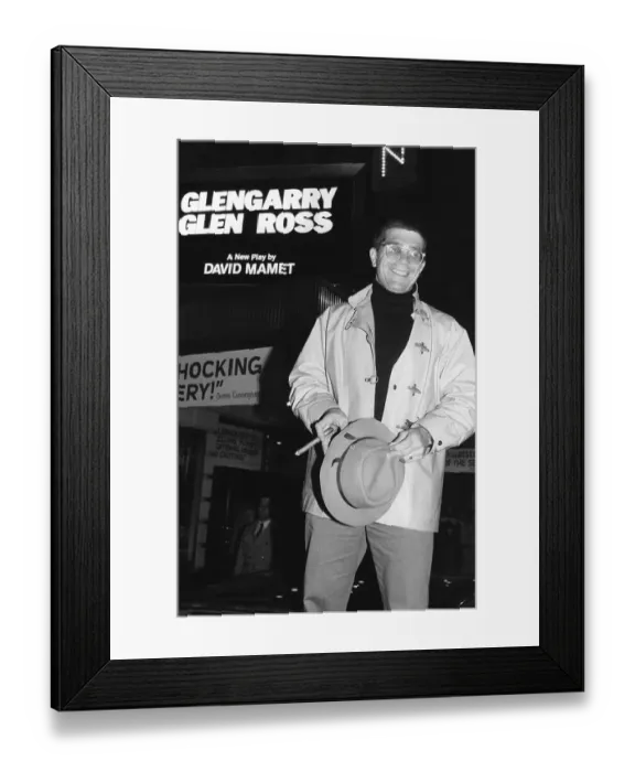Framed Print : David Mamet Outside Golden Theatre Framed Print : David Mamet Outside Golden Theatre