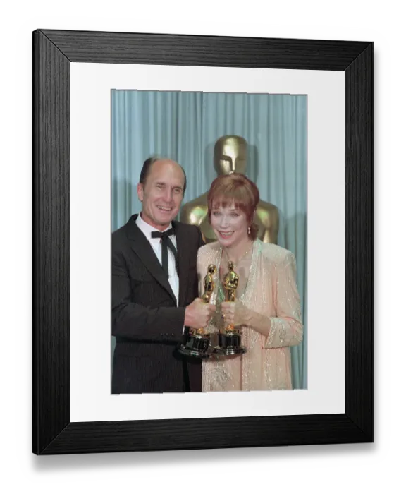 Framed Print : Movie Favorites Shirley Maclaine and Robert Duvall at Academy Awards Framed Print : Movie Favorites Shirley Maclaine and Robert Duvall at Academy Awards