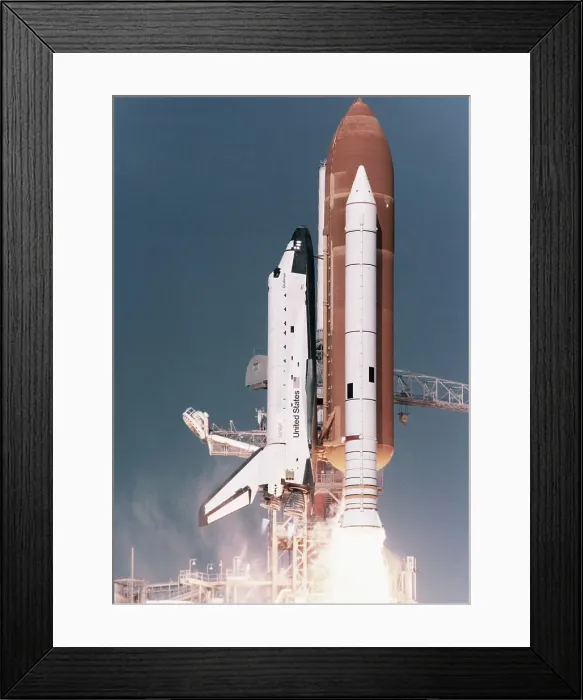 Framed Print : Space Shuttle Challenger During Blastoff