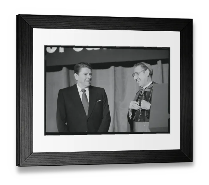 Framed Print : President Reagan Speaking with Archbishop John O'Connor Framed Print : President Reagan Speaking with Archbishop John O'Connor
