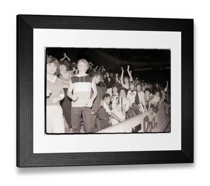 Framed Print : Fans Cheering at Culture Club Concert Framed Print : Fans Cheering at Culture Club Concert
