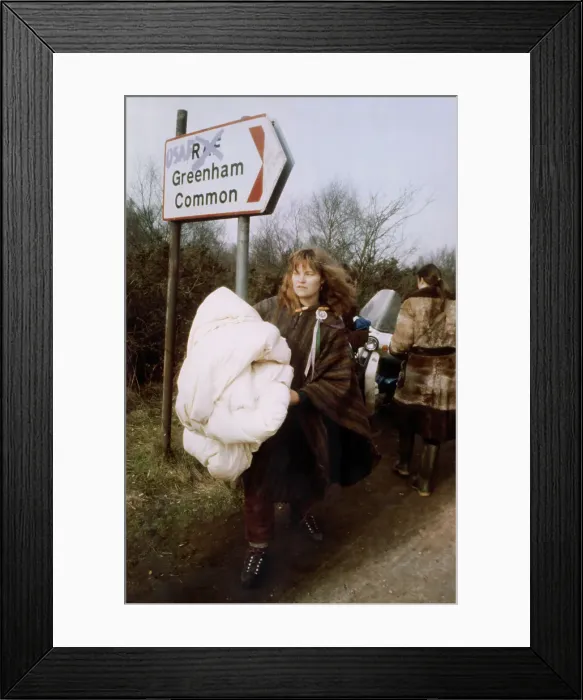 Framed Print : Woman Being Evicted from Camp Framed Print : Woman Being Evicted from Camp