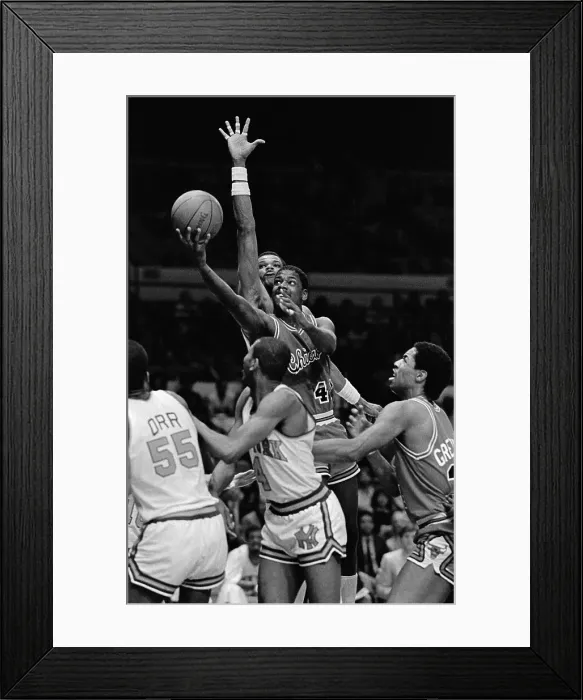 Framed Print : Marvin Webster Blocking Basket Shot Framed Print : Marvin Webster Blocking Basket Shot