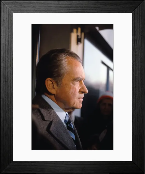 Framed Print : Profile of Richard Nixon
