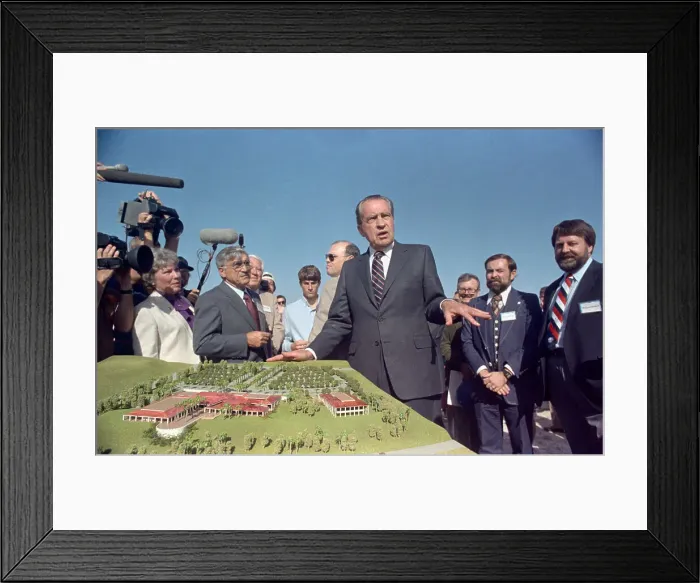 Framed Print : Nixon with Architectural Model Framed Print : Nixon with Architectural Model