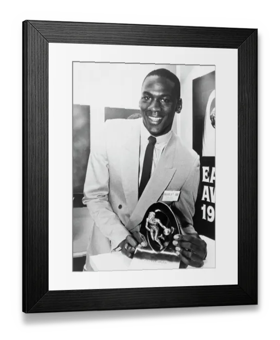 Framed Print : Michael Jordan Holding Eastman Award Framed Print : Michael Jordan Holding Eastman Award