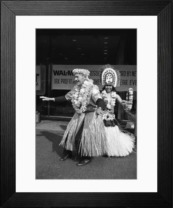 Framed Print : Sam Walton Doing Hula Dance Framed Print : Sam Walton Doing Hula Dance