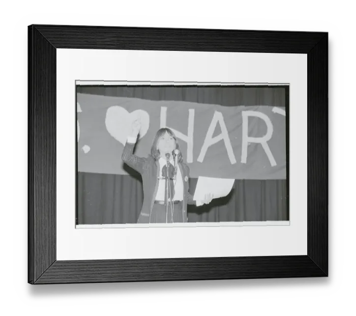 Framed Print : Marlo Thomas Gesturing and Speaking at Political Fundraiser Framed Print : Marlo Thomas Gesturing and Speaking at Political Fundraiser