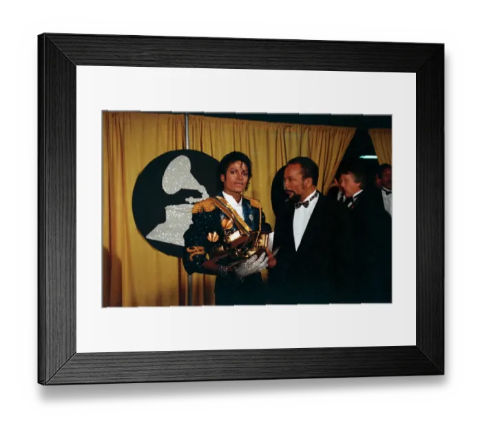 Framed Print : Michael Jackson and Quincy Jones at Grammys Framed Print : Michael Jackson and Quincy Jones at Grammys