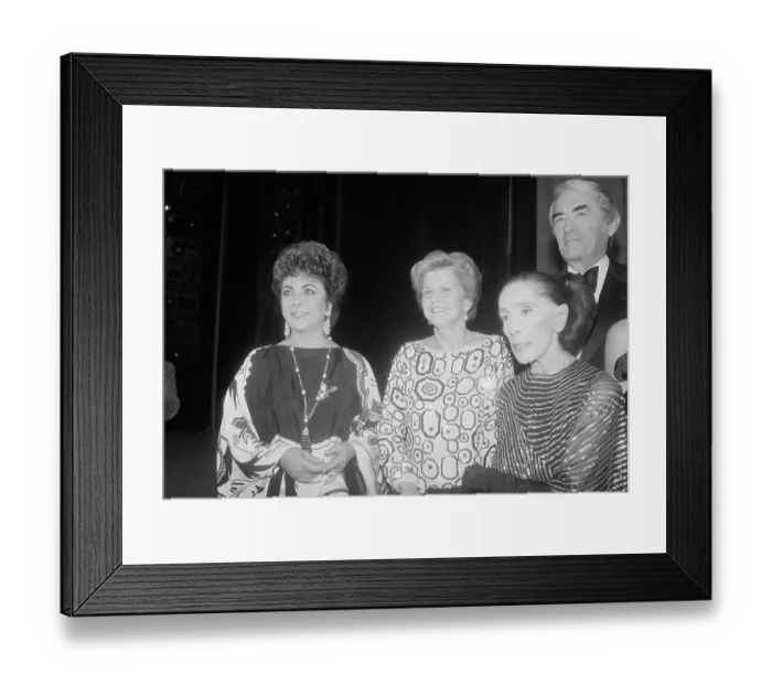 Framed Print : Elizabeth Taylor, Betty Ford, Martha Graham, and Gregory Peck