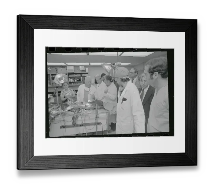 Framed Print : William B. Kouwenhoven Speaking at Press Conference Framed Print : William B. Kouwenhoven Speaking at Press Conference