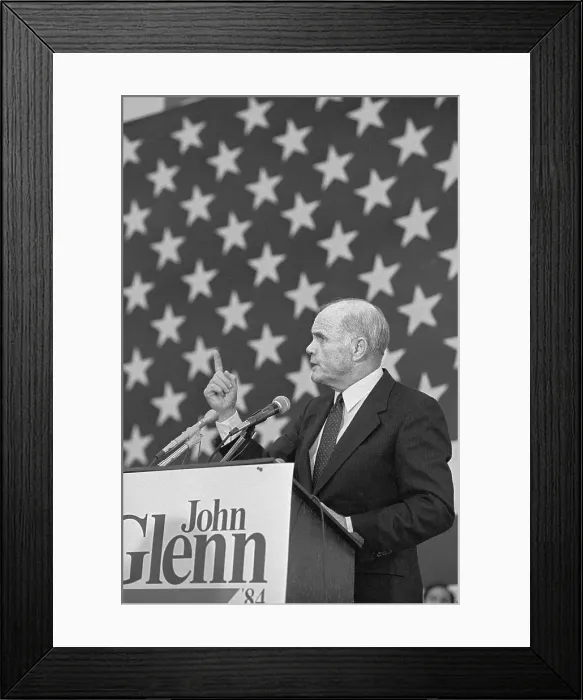 Framed Print : John Glenn Campaigning Framed Print : John Glenn Campaigning
