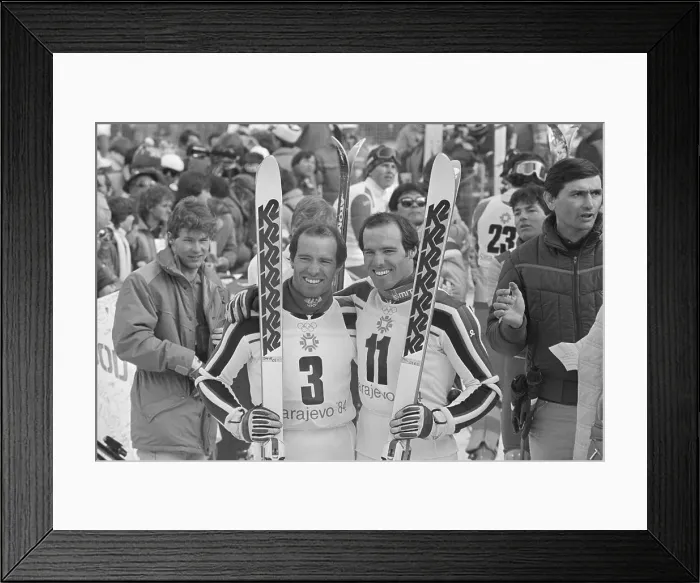 Framed Print : American Skiers Steve and Phil Mahre Framed Print : American Skiers Steve and Phil Mahre