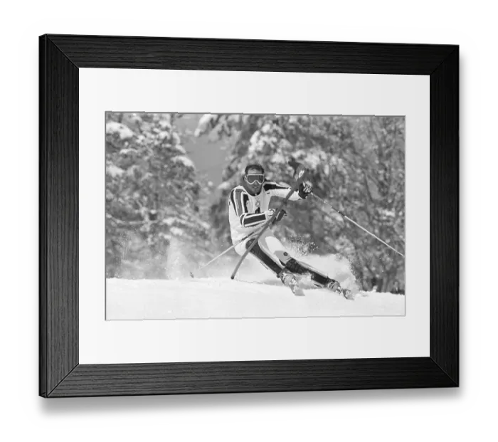 Framed Print : Steve Mahre Navigating Slalom Course Framed Print : Steve Mahre Navigating Slalom Course