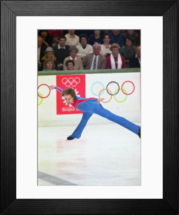 Framed Print : Scott Hamilton Spinning in Air Framed Print : Scott Hamilton Spinning in Air