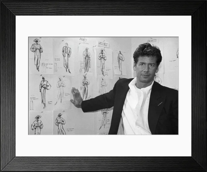 Framed Print : Calvin Klein Standing by Sketches Framed Print : Calvin Klein Standing by Sketches
