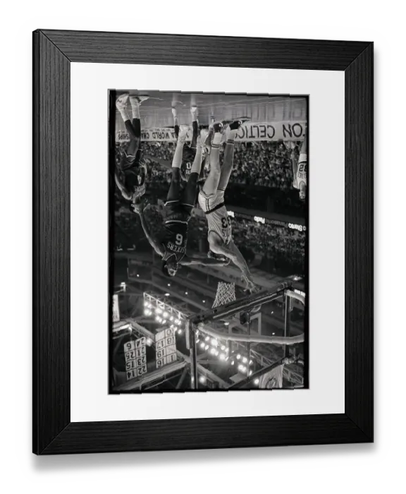 Framed Print : Julius Erving Battling Larry Bird Framed Print : Julius Erving Battling Larry Bird
