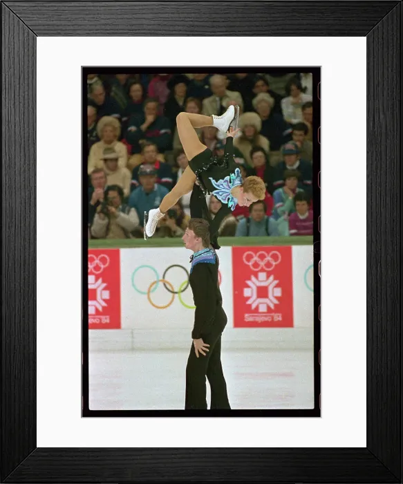 Framed Print : Peter Carruthers Lifting Kitty Carruthers in Performance Framed Print : Peter Carruthers Lifting Kitty Carruthers in Performance