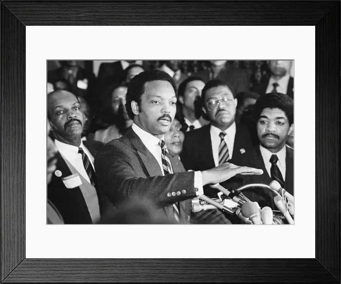 Framed Print : Jesse Jackson Criticizing President Reagan Framed Print : Jesse Jackson Criticizing President Reagan
