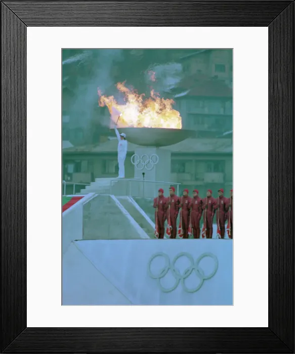 Framed Print : Lighting of Olympic Flame in Sarajevo Framed Print : Lighting of Olympic Flame in Sarajevo