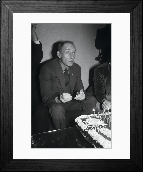 Framed Print : William Burroughs Seated at Nightclub
