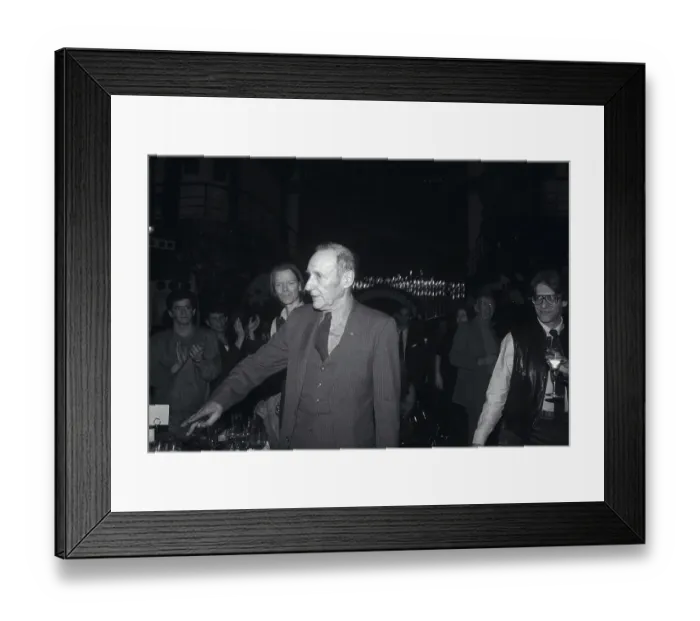 Framed Print : William Burroughs at Nightclub Framed Print : William Burroughs at Nightclub