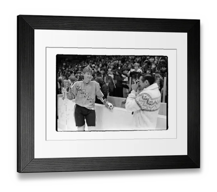 Framed Print : Wayne Gretzky Poses for Picture at the All-Star Game Framed Print : Wayne Gretzky Poses for Picture at the All-Star Game