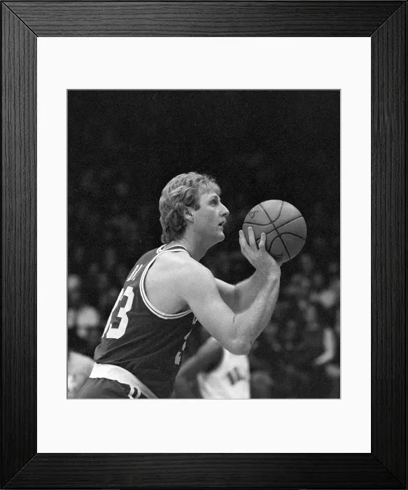 Framed Print : Larry Bird Shooting From the Line Framed Print : Larry Bird Shooting From the Line