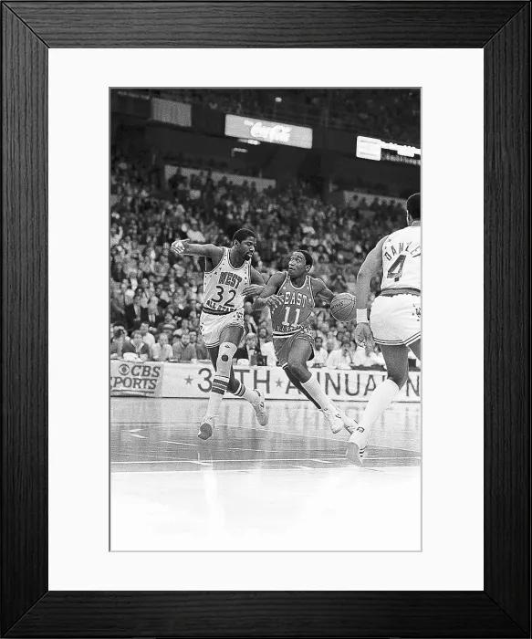 Framed Print : Isaiah Thomas, Magic Johnson Running Court Framed Print : Isaiah Thomas, Magic Johnson Running Court