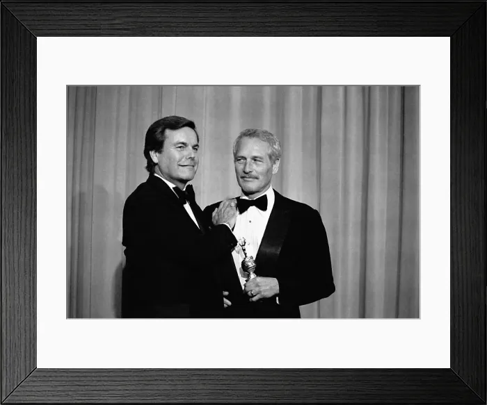Framed Print : Robert Wagner Congratulating Paul Newman