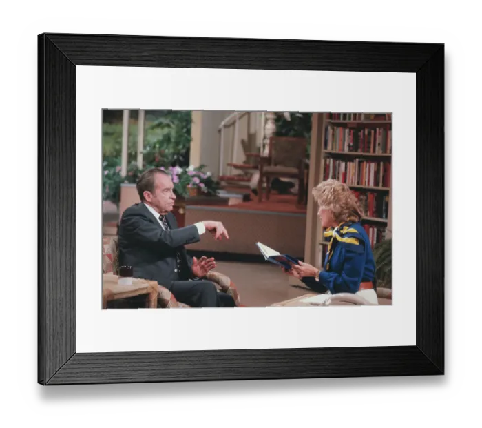 Framed Print : Barbara Walters Interviewing Richard Nixon Framed Print : Barbara Walters Interviewing Richard Nixon