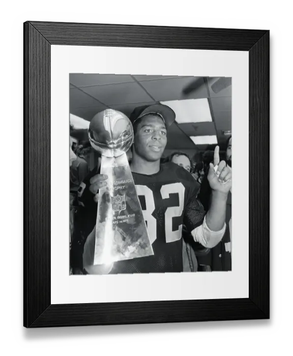 Framed Print : Marcus Allen Holding Trophy Framed Print : Marcus Allen Holding Trophy