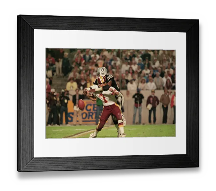 Framed Print : Joe Theismann Getting Tackled Framed Print : Joe Theismann Getting Tackled