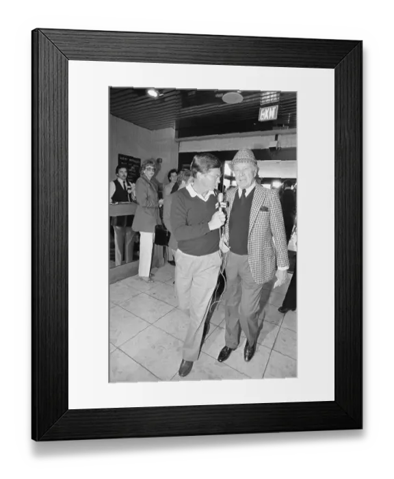 Framed Print : Jack Kent Cooke Being Interviewed